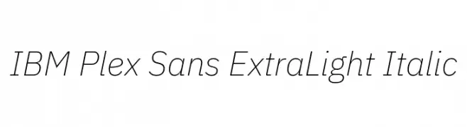 IBM Plex Sans ExtraLight Italic  font caratteri gratis