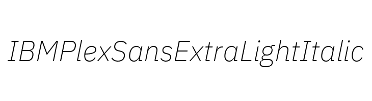 IBM Plex Sans ExtraLight Italic  font caratteri gratis