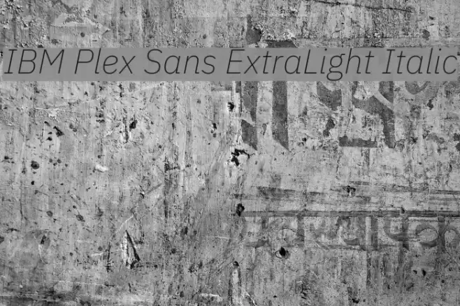 IBM Plex Sans ExtraLight Italic Font examples