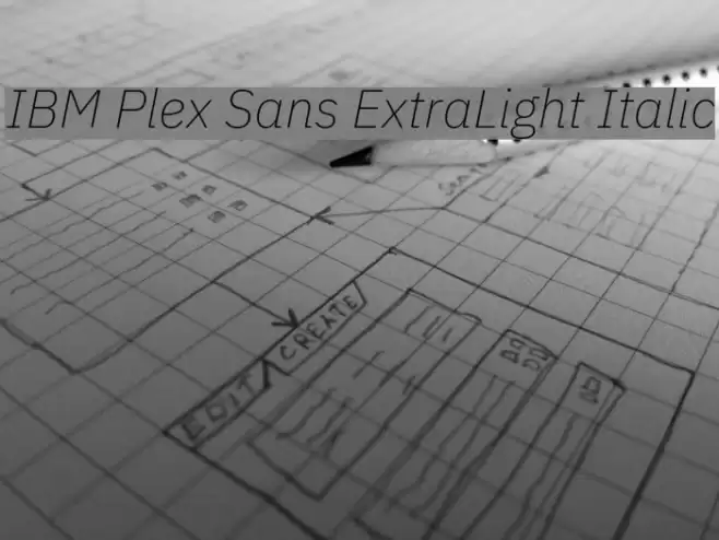 IBM Plex Sans ExtraLight Italic Font examples