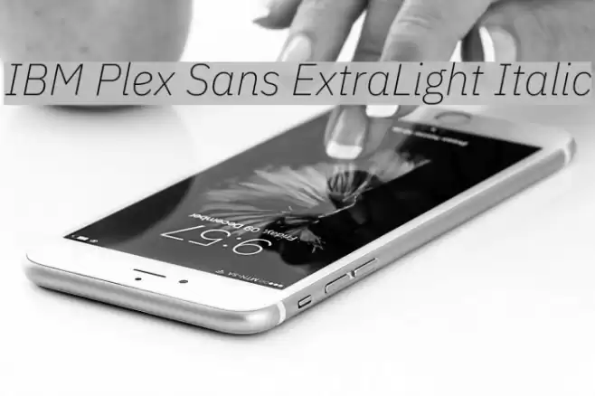 IBM Plex Sans ExtraLight Italic Font examples