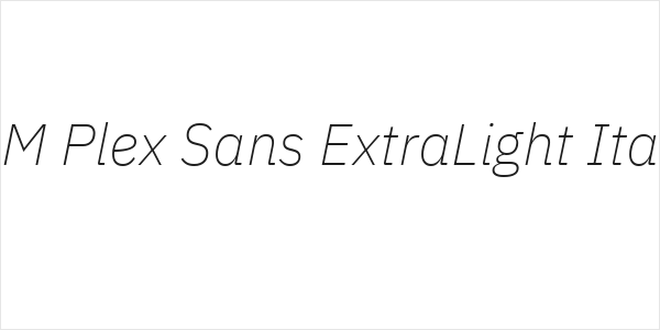IBM Plex Sans ExtraLight Italic Logo