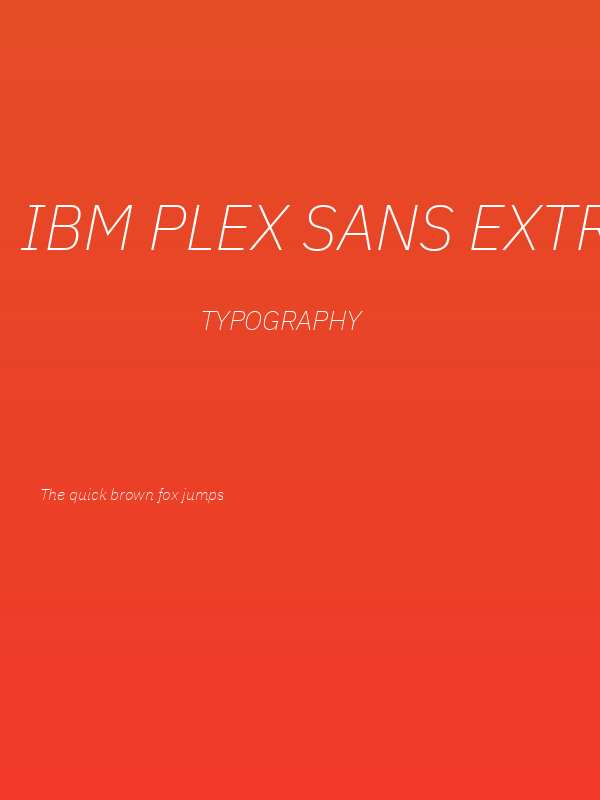 IBM Plex Sans ExtraLight Italic Poster