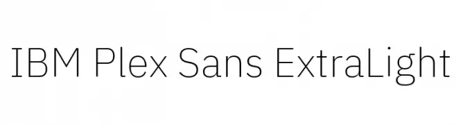 IBM Plex Sans ExtraLight  नि: शुल्क फ़ॉन्ट्स डाउनलोड