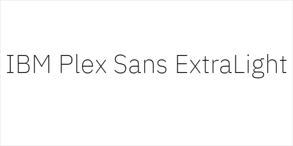 IBM Plex Sans ExtraLight Logo