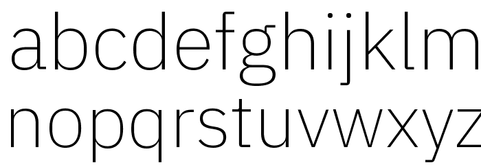 IBM Plex Sans ExtraLight Font LOWERCASE