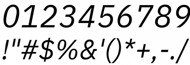 IBM Plex Sans Italic Font OTHER CHARS