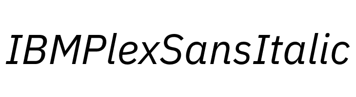 IBM Plex Sans Italic  font caratteri gratis