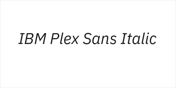 IBM Plex Sans Italic Logo