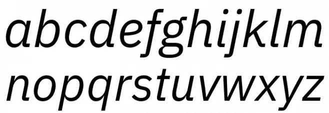 IBM Plex Sans Italic خط أحرف صغيرة