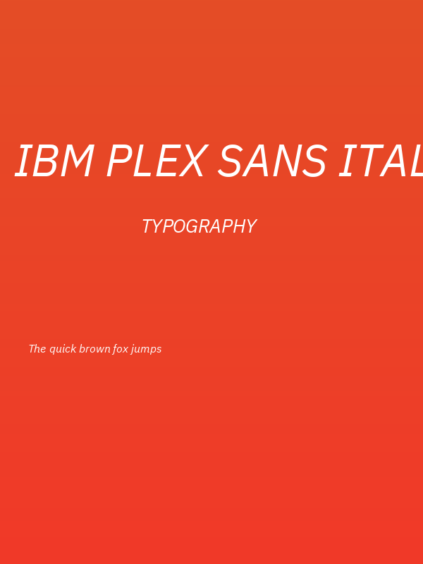 IBM Plex Sans Italic Poster