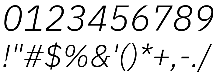 IBM Plex Sans Light Italic Font OTHER CHARS