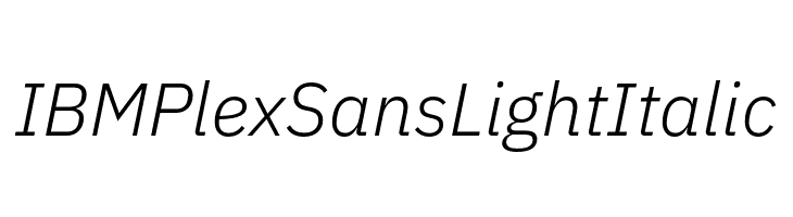 IBM Plex Sans Light Italic  لخطوط تنزيل