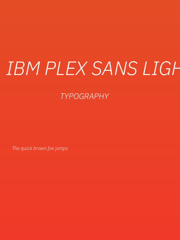 IBM Plex Sans Light Italic Poster