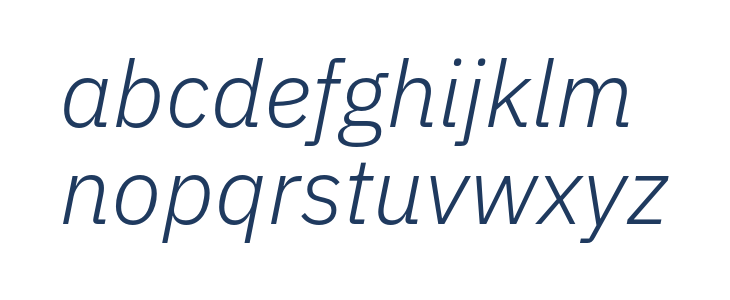 IBM Plex Sans Light Italic Lowercase