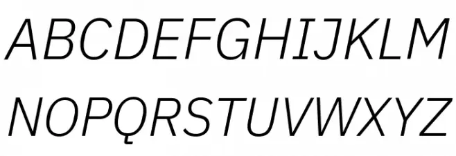 IBM Plex Sans Light Italic  