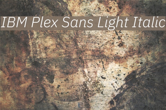 IBM Plex Sans Light Italic Font examples
