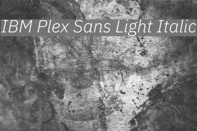 IBM Plex Sans Light Italic  examples