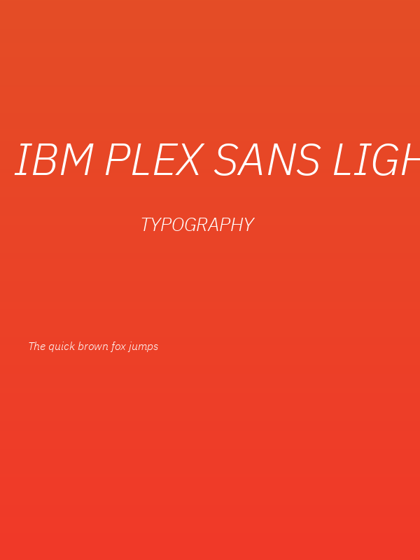 IBM Plex Sans Light Italic Poster