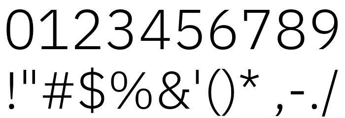 IBM Plex Sans Light Font OTHER CHARS