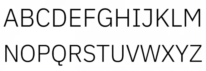 IBM Plex Sans Light Caratteri MAIUSCOLE