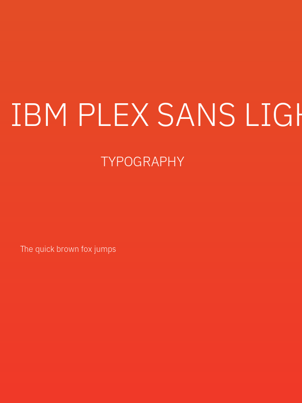 IBM Plex Sans Light Poster