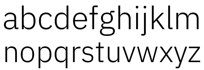 IBM Plex Sans Light Font LOWERCASE