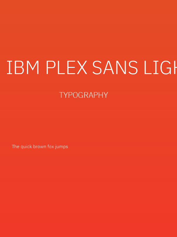 IBM Plex Sans Light Poster