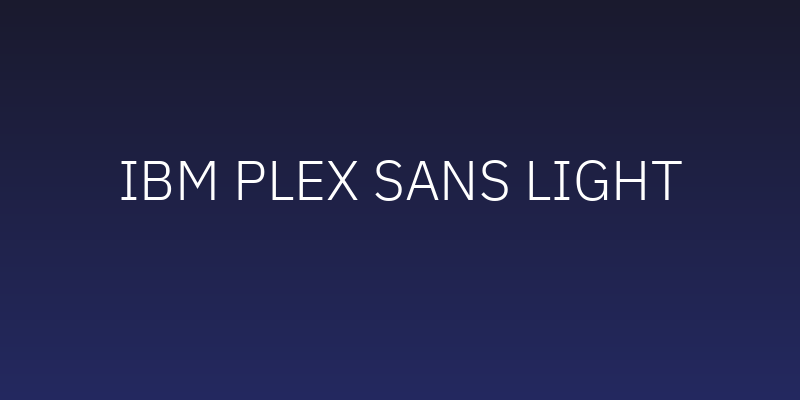 IBM Plex Sans Light Social Header
