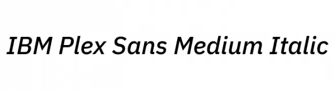 IBM Plex Sans Medium Italic  font caratteri gratis