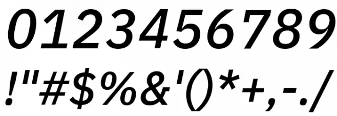 IBM Plex Sans Medium Italic Font OTHER CHARS