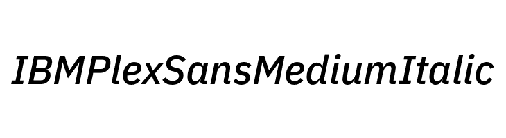 IBM Plex Sans Medium Italic  Скачать бесплатные шрифты