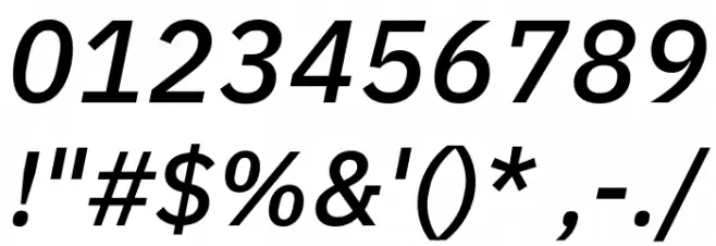 IBM Plex Sans Medium Italic Font OTHER CHARS