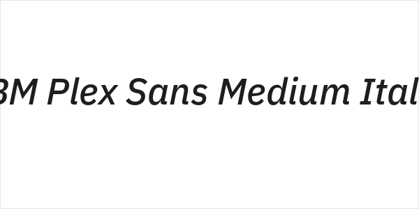IBM Plex Sans Medium Italic Logo