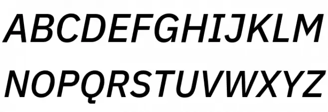 IBM Plex Sans Medium Italic  
