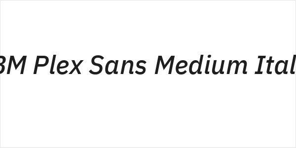IBM Plex Sans Medium Italic Logo