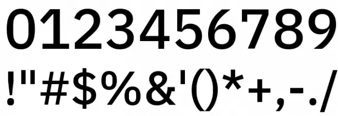 IBM Plex Sans Medium Font OTHER CHARS
