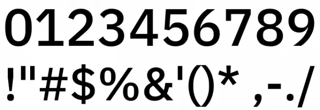 IBM Plex Sans Medium Font OTHER CHARS