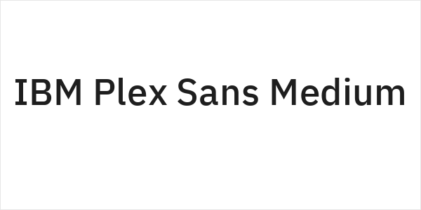 IBM Plex Sans Medium Logo
