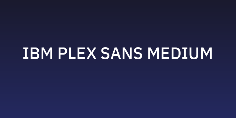 IBM Plex Sans Medium Social Header