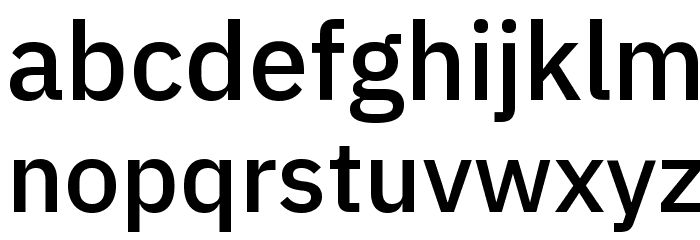 IBM Plex Sans Medium Font LOWERCASE