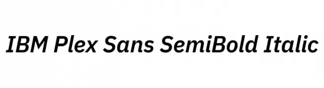 IBM Plex Sans SemiBold Italic  font caratteri gratis