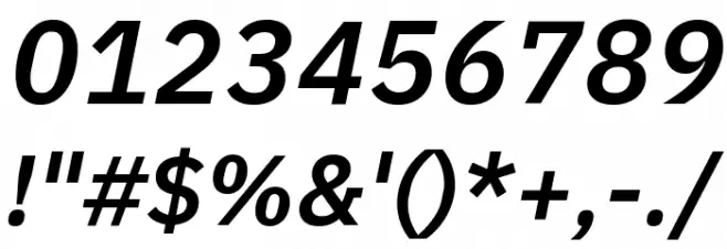 IBM Plex Sans SemiBold Italic Font OTHER CHARS