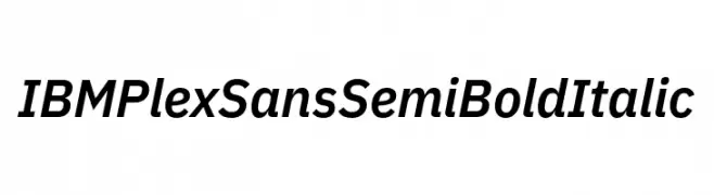 IBM Plex Sans SemiBold Italic  font caratteri gratis