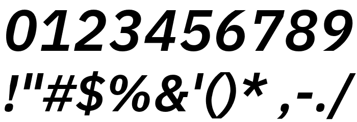IBM Plex Sans SemiBold Italic Font OTHER CHARS