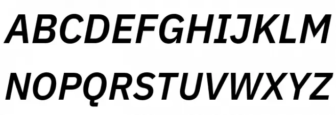 IBM Plex Sans SemiBold Italic Шрифта ВЕРХНИЙ