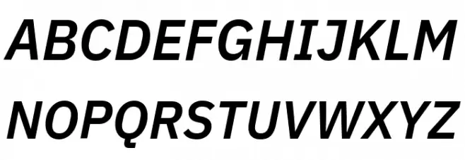 IBM Plex Sans SemiBold Italic  