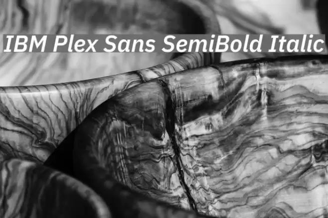 IBM Plex Sans SemiBold Italic Font examples