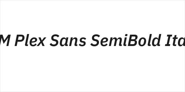 IBM Plex Sans SemiBold Italic Logo