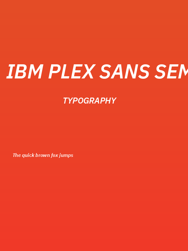 IBM Plex Sans SemiBold Italic Poster